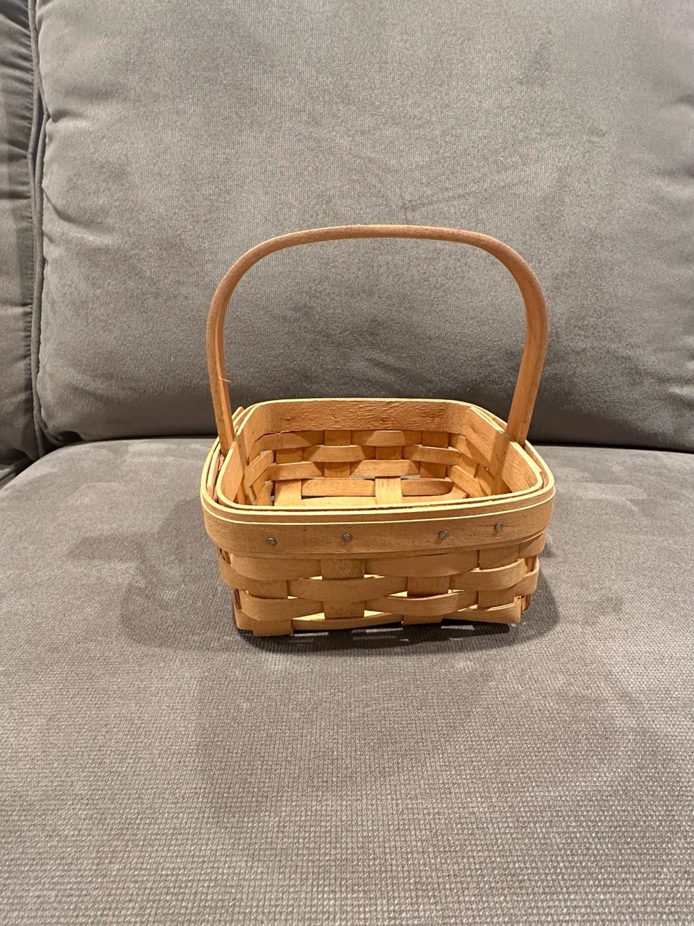 Longaberger Small Woven Wood Basket in Light Brown